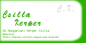 csilla kerper business card